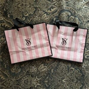 2 Victoria’s Secret Paper Gift Bags Size 9x12x5